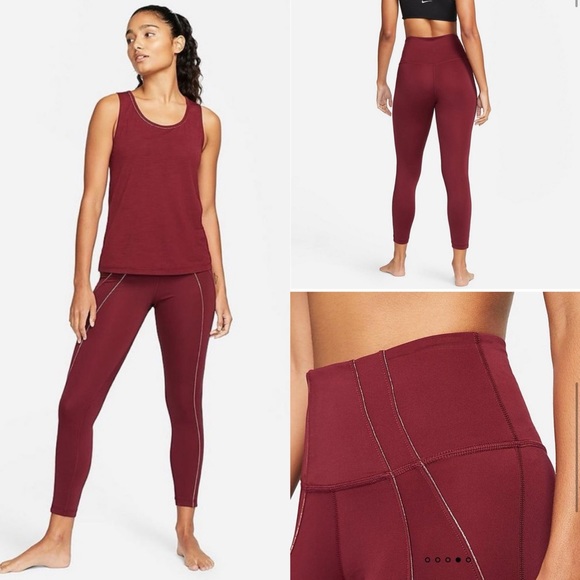 Nike Pants - Nike Dri-fit High Waisted Metallic Trim Yoga Leggings